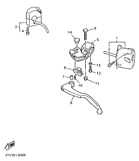 Handle switch. lever