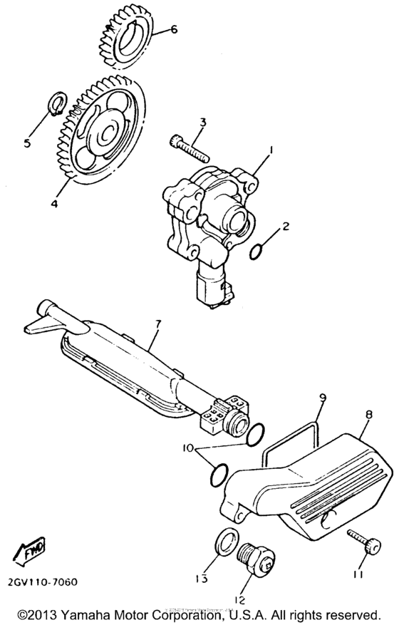 XV535E Масляный насос