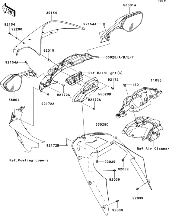 ZX1000 Обтекатели
