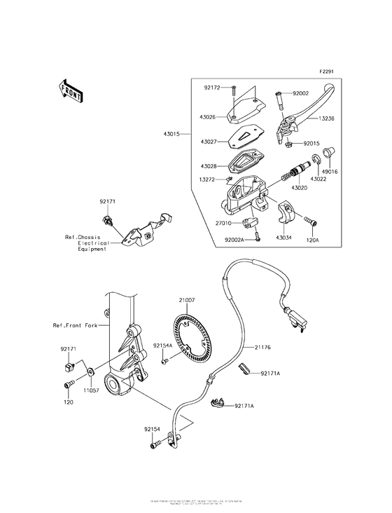 EX650 Главный тормозной цилиндр