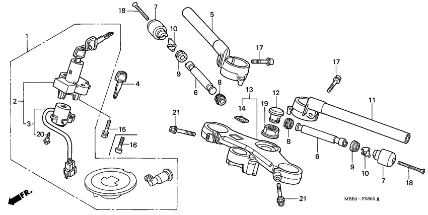Handle pipe/top bridge