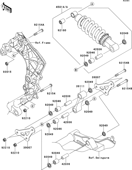 ZX1000 Подвеска  /  амортизатор