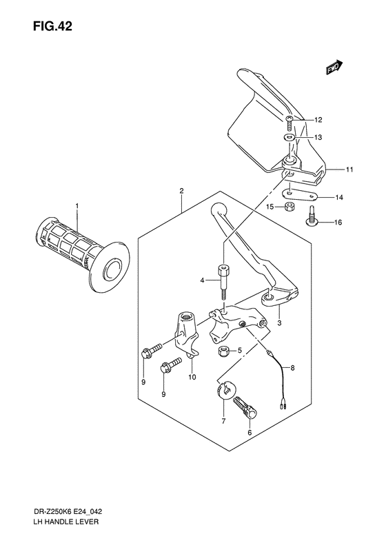 Lh handle lever