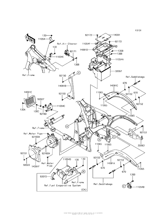 VN900 Рама ,крепежные детали
