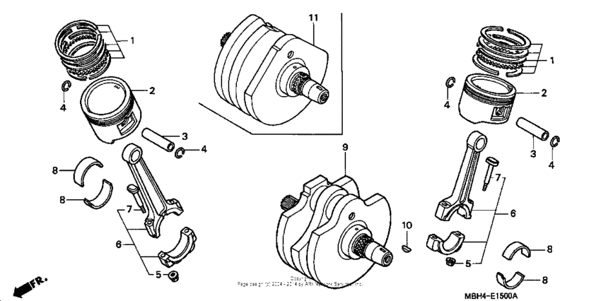 VT1100C3 Коленвал