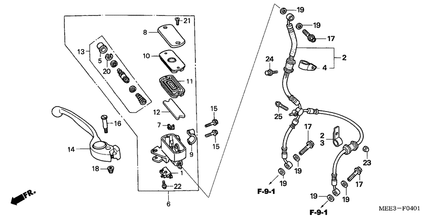 Fr. brake master cylinder