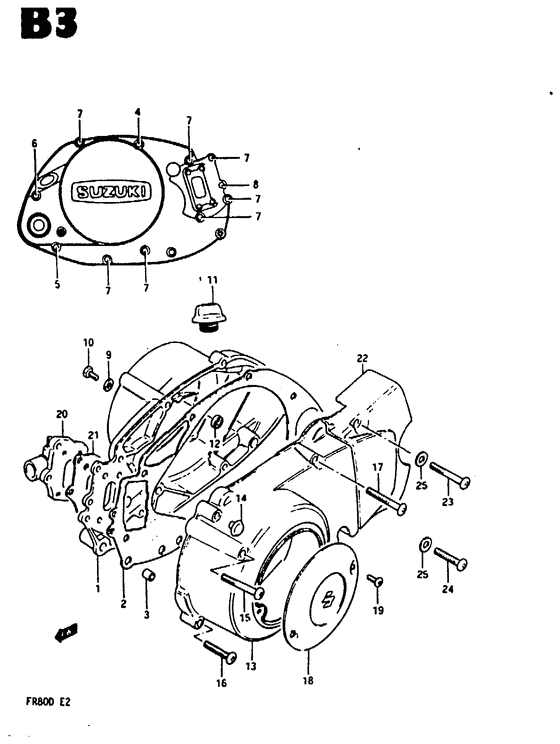 Crankcase cover ass`y  (v