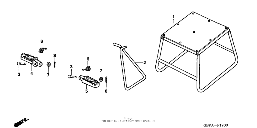 CR80RB Подножки