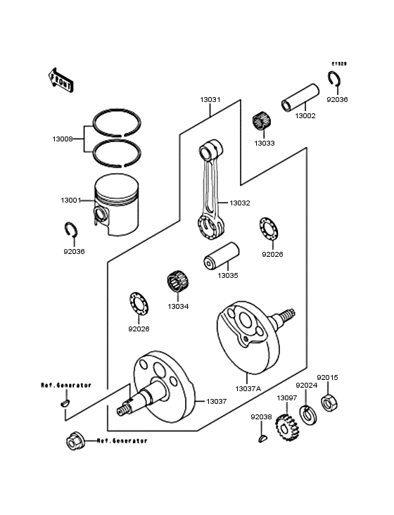 Crankshaft/piston