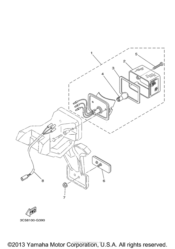 XT250AC Фонарь