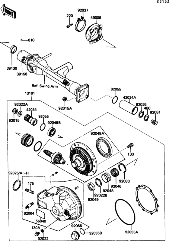 ZG1200 Drive shaft / final gear(1 / 2)