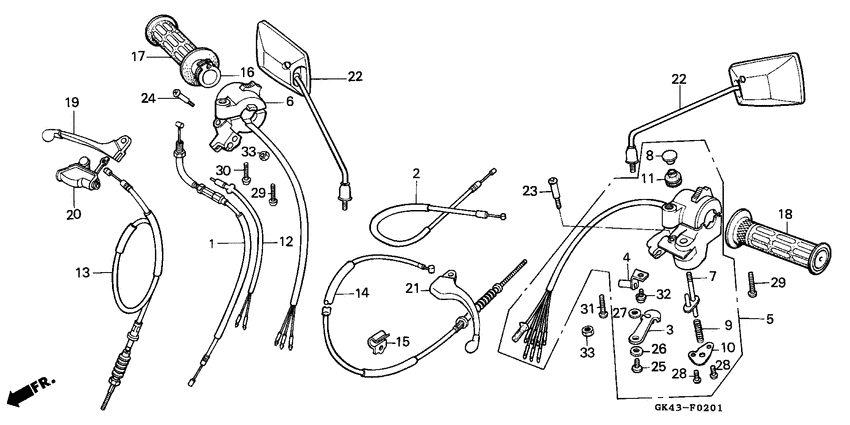 Switch/lever/cable