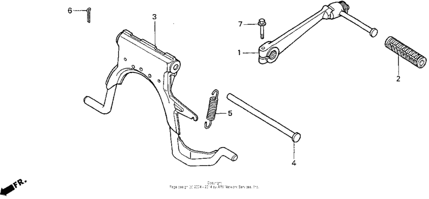 Stand + starter arm