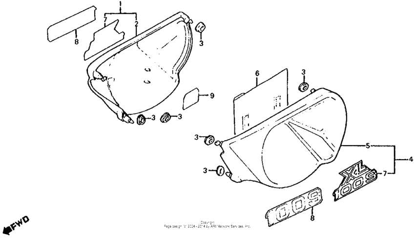 XL100S Side cover 81-82