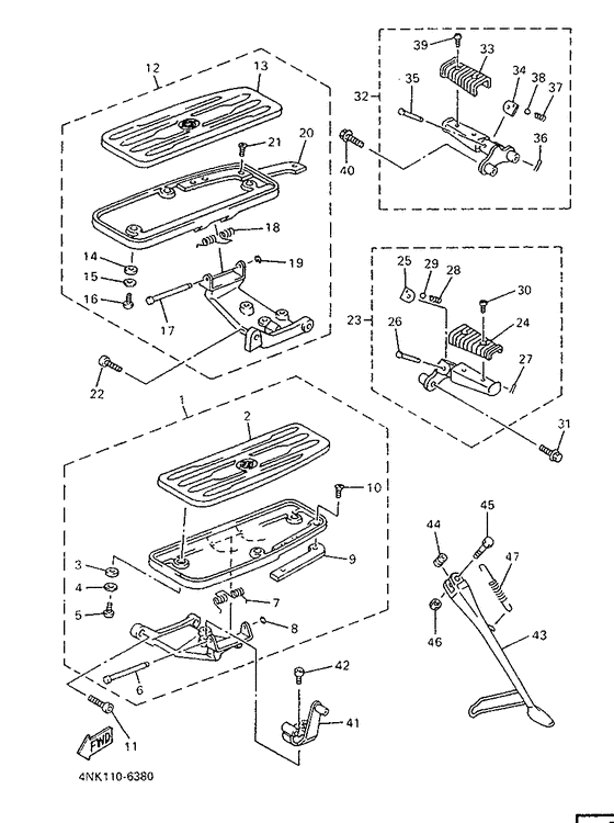 XVZ13AH Stand. footrest