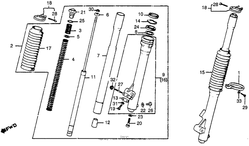 Front fork 78