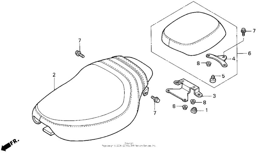 VF750CD Сиденье