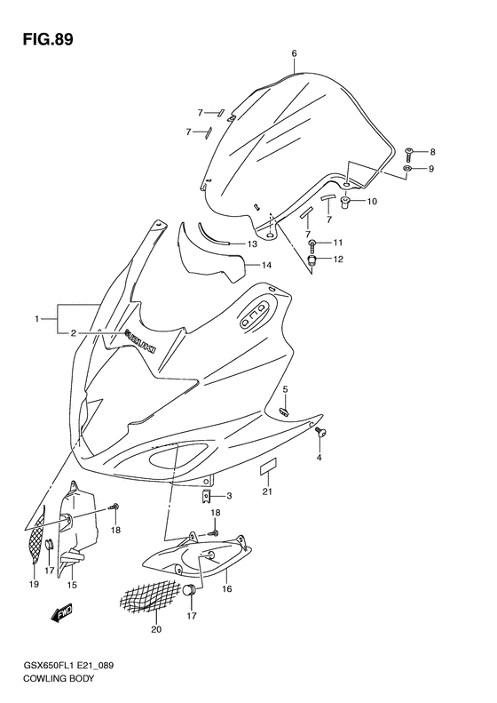Cowling body