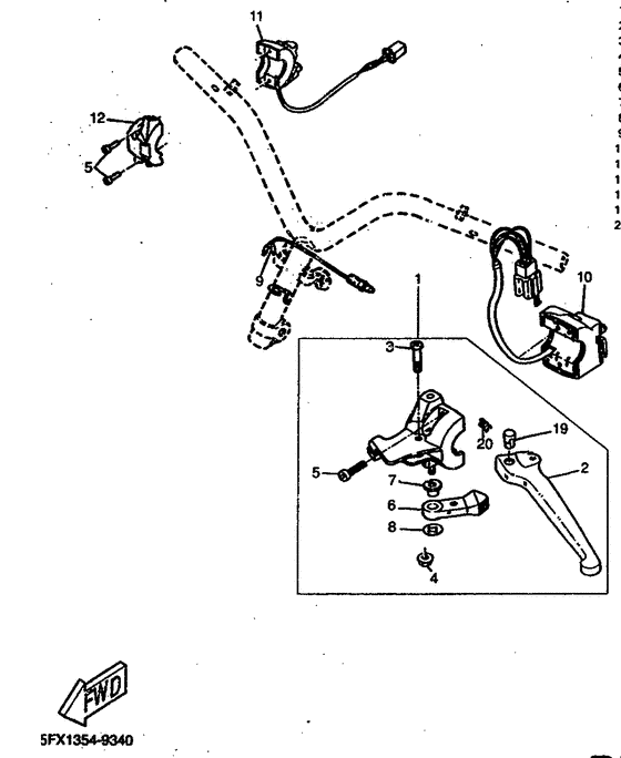 Handle switch. lever