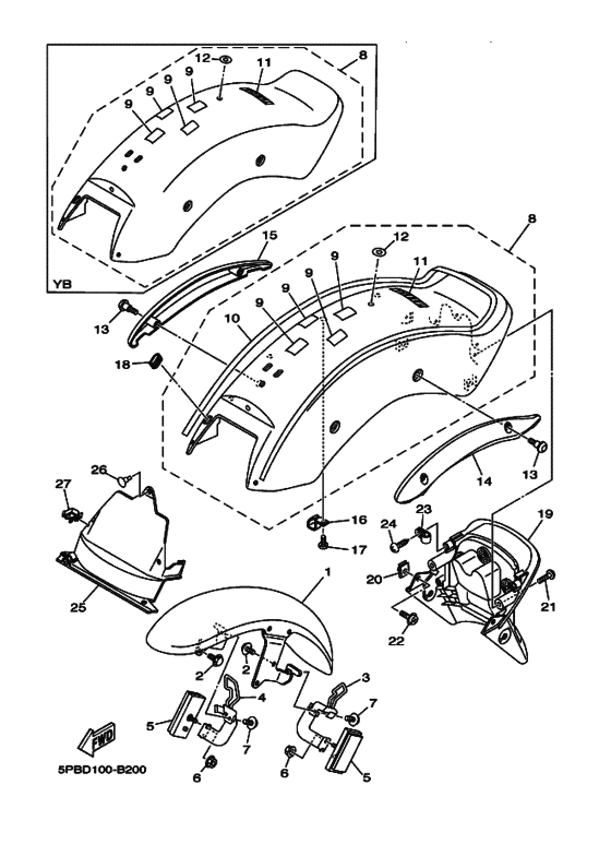 XVS1100 XVS11R Крыло
