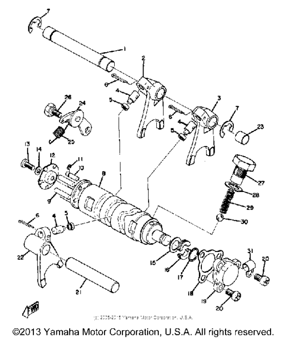 Shift cam - fork