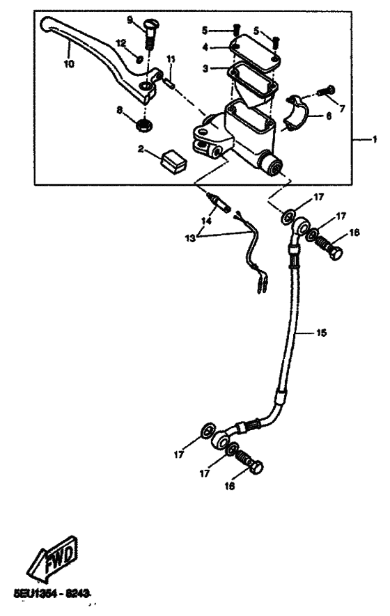 YH50 Передний тормозной цилиндр