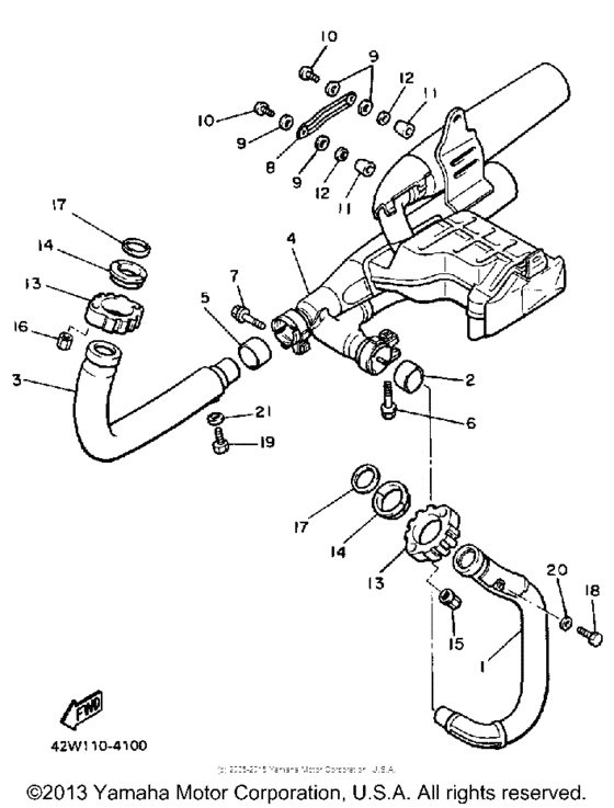 XV700N Выхлопная система
