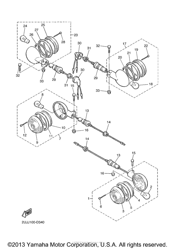 XV250BB Поворотники