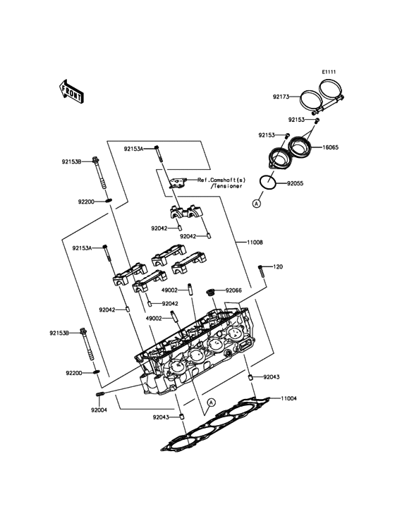 ZX1000 Головка цилиндров