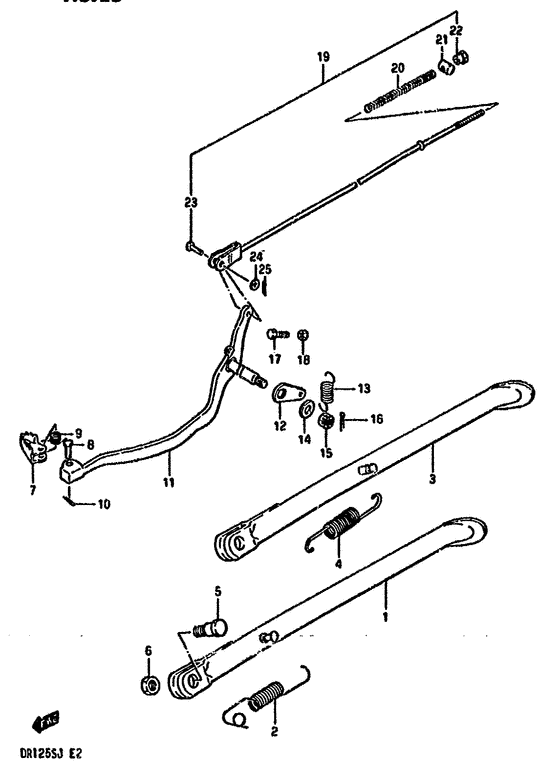 Stand-rear brake
