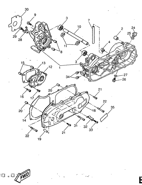 YQ50 Картер двигателя