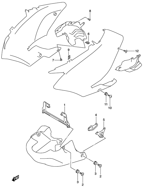 Side cowl installation parts