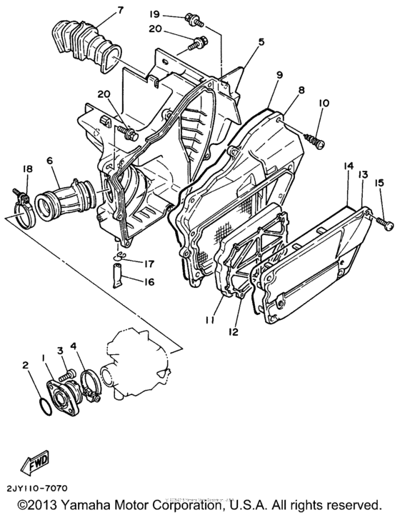 TW200H Впускная система