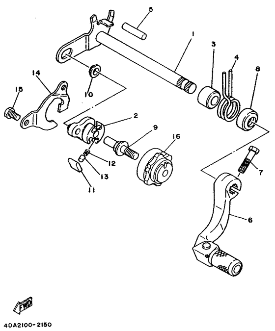 YZ250E Переключение скоростей