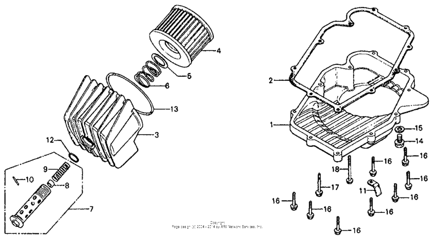 Oil filter + oil pan