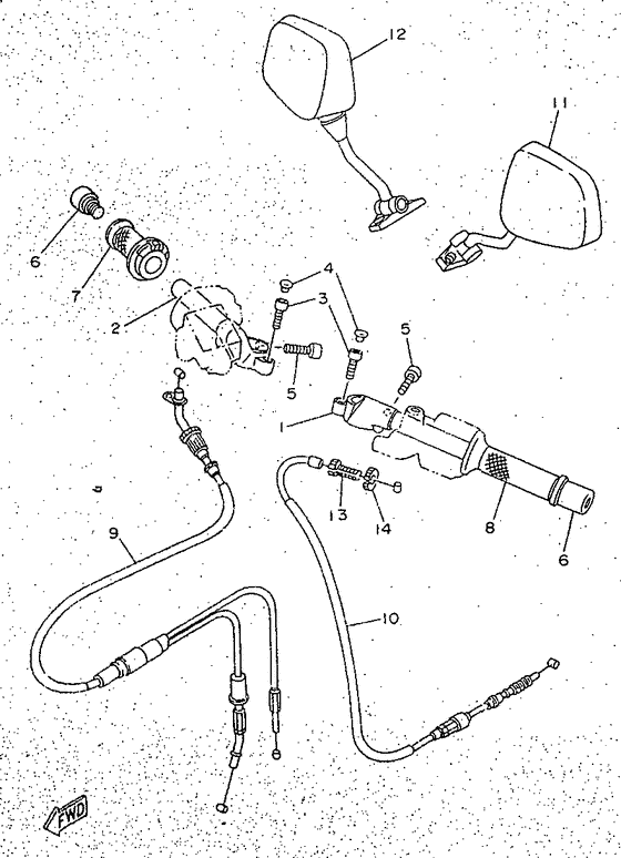 Steering handle. cable