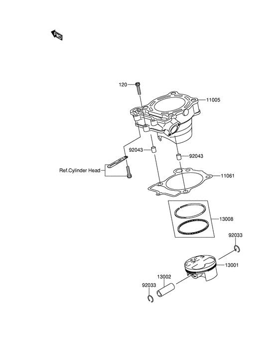 RM-Z250 Цилиндр / поршень
