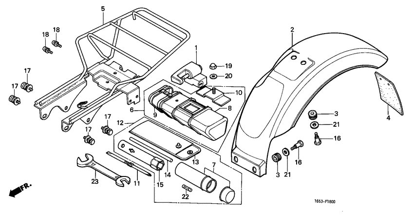 Rear fender/tools