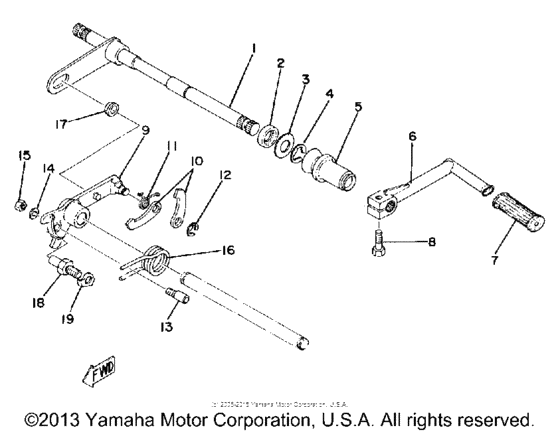 Shift shaft pedal