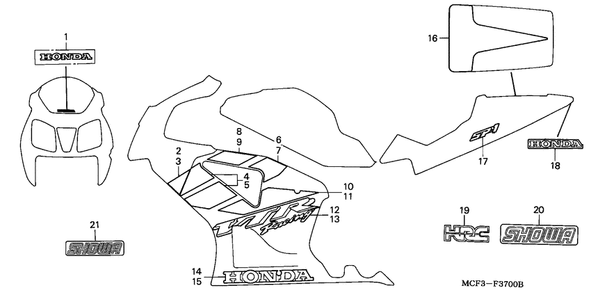 VTR1000SP Mark / stripe