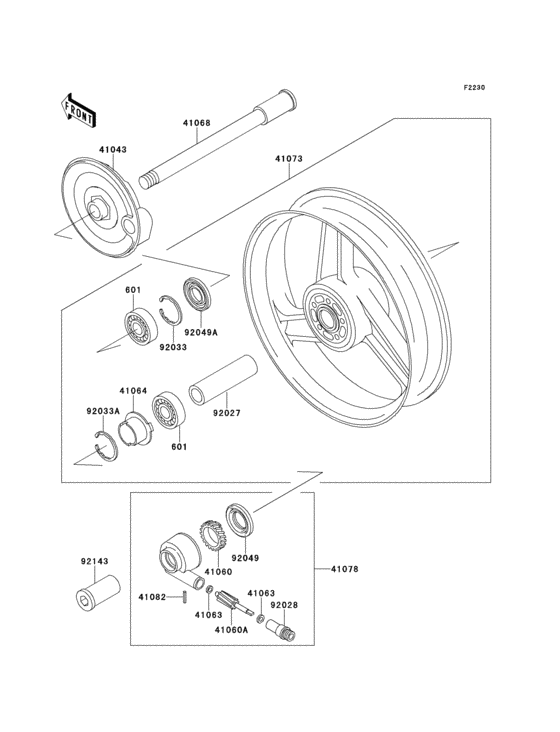 ZX1100 Переднее колесо