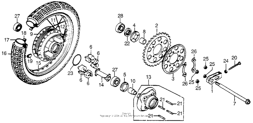 Rear wheel 77