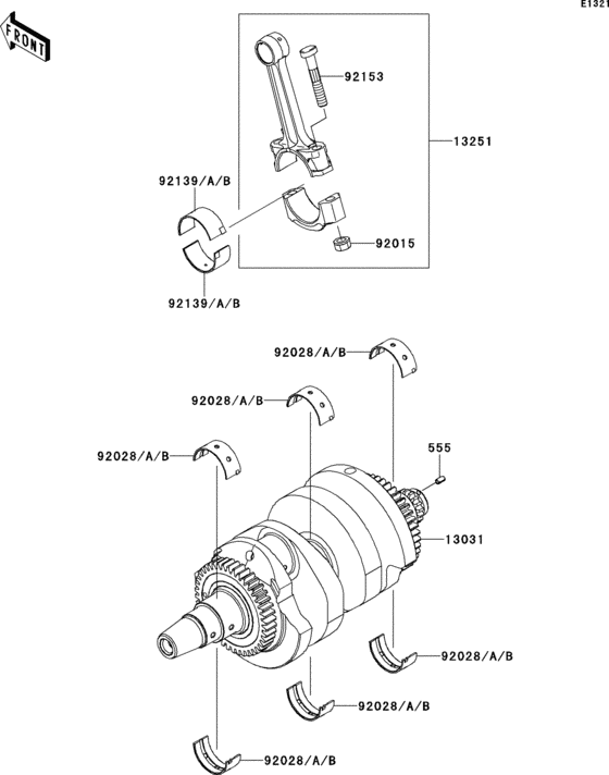 EX650 Коленвал
