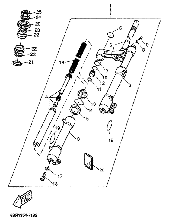 YQ50 Передняя вилка