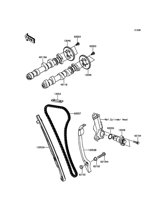 KLE650 Распред вал