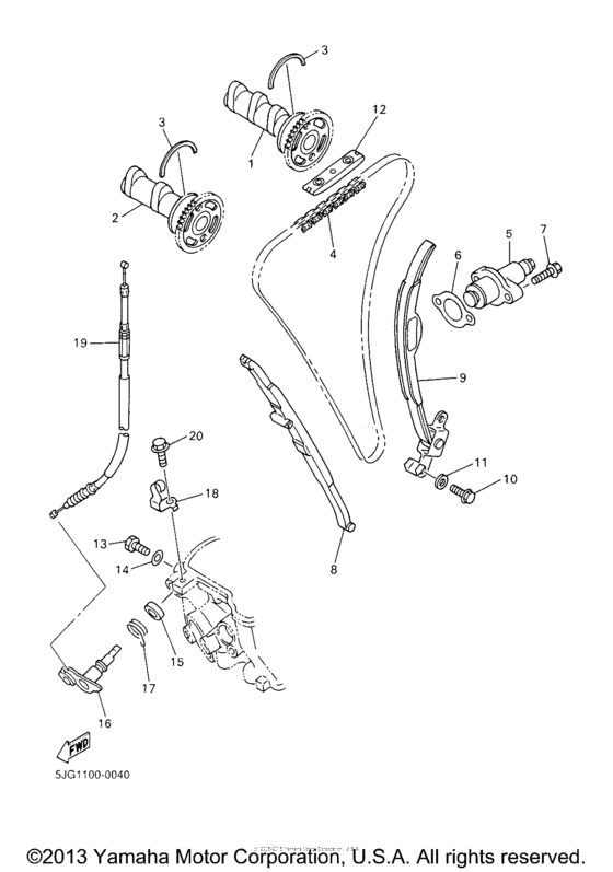 WR400FM Цепь механизма газораспределения