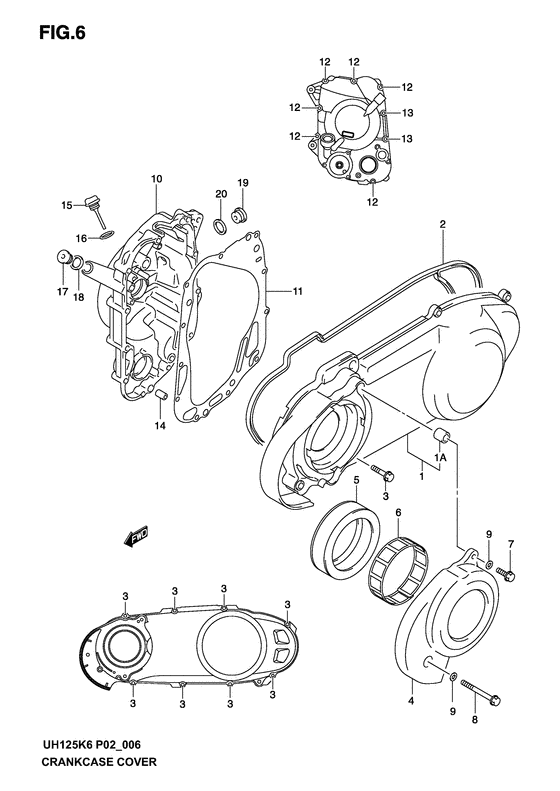 Crankcase cover ass`y  (v