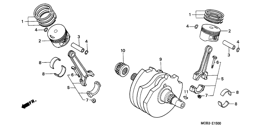 Crankshaft/piston