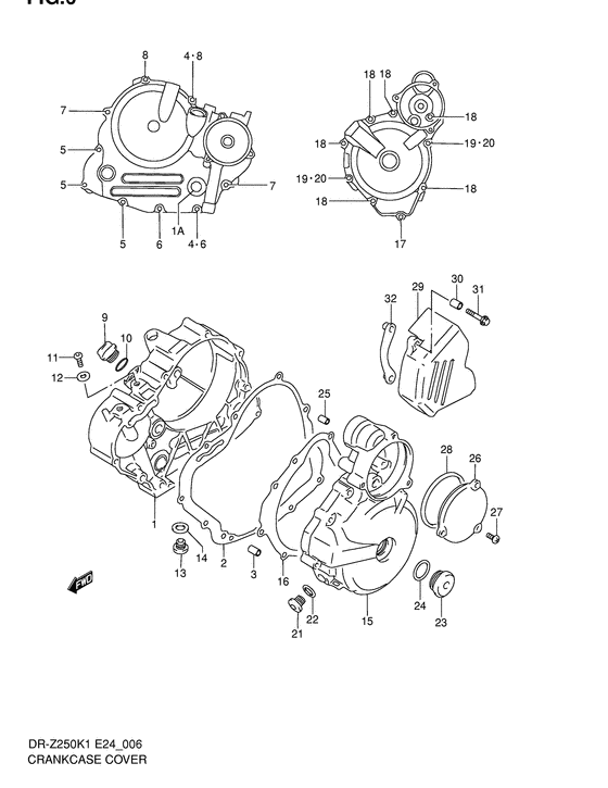 Crankcase cover ass`y  (v
