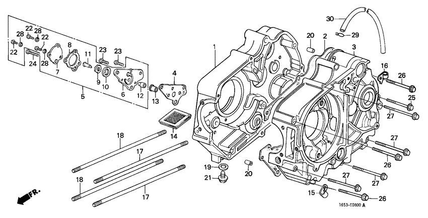 Crankcase/oil pump